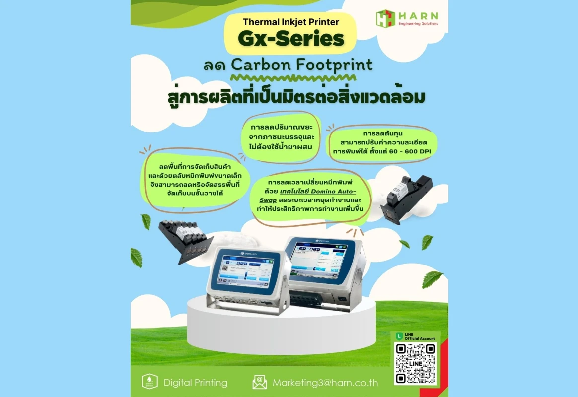 Sustainable Production with Thermal Inkjet Printer : Gx-Series
