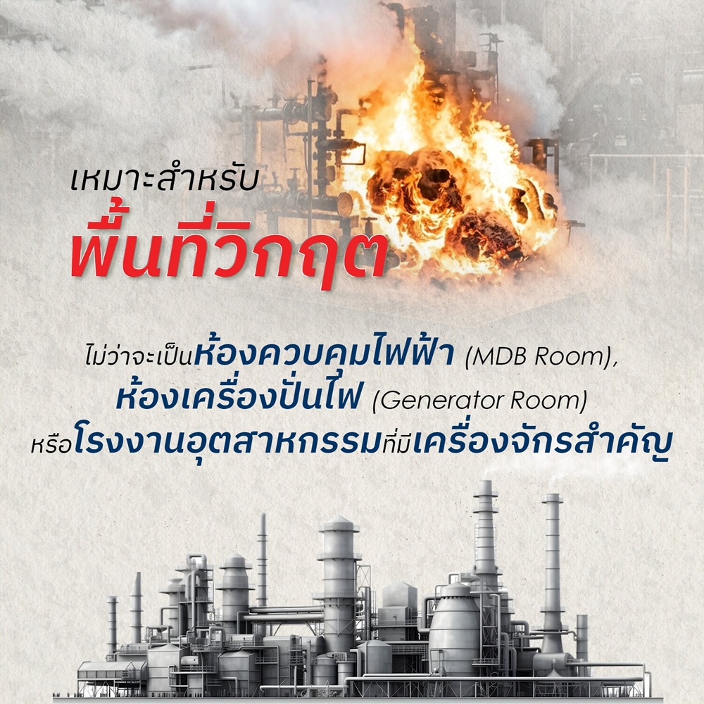 ติดตั้งระบบดับเพลิง CO2 ในห้องควบคุมไฟฟ้า