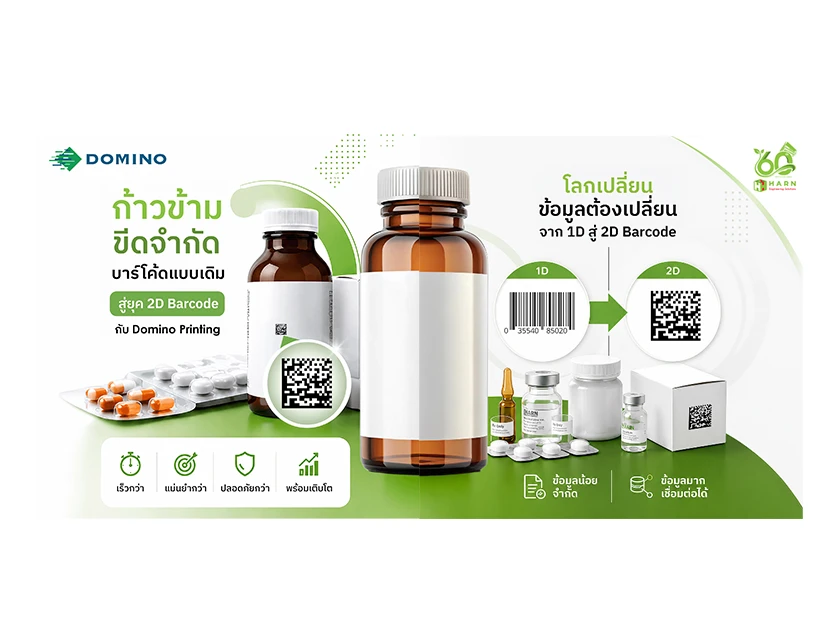 ก้าวข้ามขีดจำกัดบาร์โค้ดแบบเดิม สู่ยุค 2D Barcode กับ Domino Printing