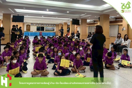 โครงการบูรณาการการเรียนรู้ บ้าน–วัด–โรงเรียน ผ่านกิจกรรมการเพาะเห็ด (บวร เพาะเห็ด)